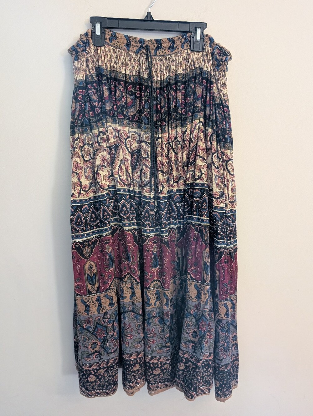 Jane Ashley Vintage Bronze Multi Print Maxi Skirt Size M